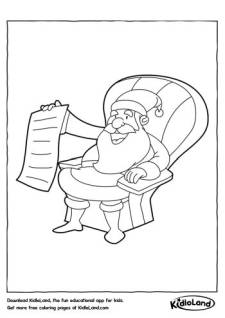 Santa Claus on a chair Coloring Page