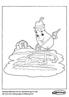 Cleaning Eggplant Coloring Page