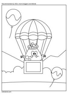 Hot Air Balloon Coloring Page
