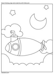 Spaceship Coloring Page