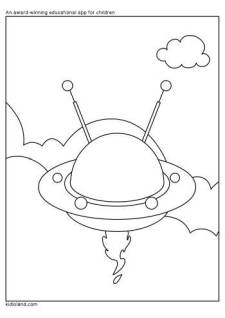 Space Coloring Page