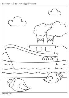 Ship Coloring Page