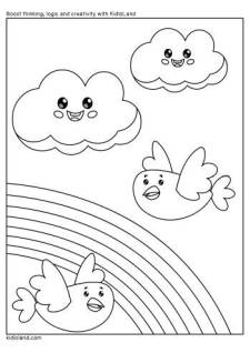 Rainbow Coloring Page