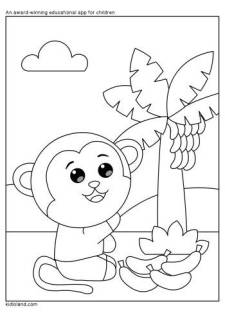 Monkey Coloring Page