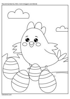 Birdie And Her Eggs Coloring Page