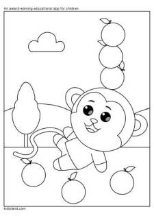 Playful Monkey Coloring Page