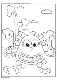 Playful Monster Coloring Page
