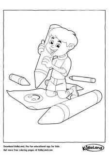 Artist Boy Coloring Page