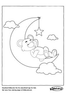 Sleeping on the Moon Coloring Pages