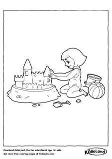 Sand Castle Coloring Page