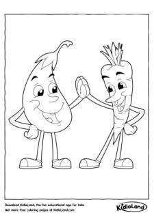 Vegetable Friends Coloring Pages