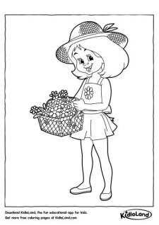 Flower Girl Coloring Page