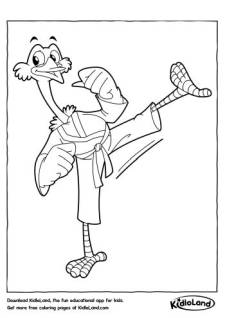 Karate Coloring Page