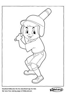 Baseball Player Coloring Page