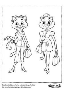 Cats Coloring Page